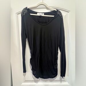 Old Navy Maternity Blouse, Long Sleeved Knit with Stitching Detail